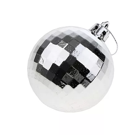 Ziemassvētku Eglīšu Bumbas Bumbulīši, Baltas un Sudraba, Nesalaužamas, 36 gab., 3 cm