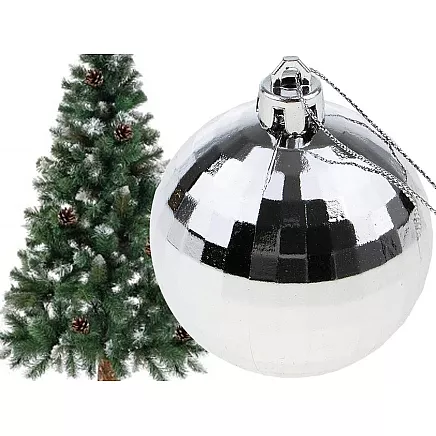 Ziemassvētku Eglīšu Bumbas Bumbulīši, Baltas un Sudraba, Nesalaužamas, 36 gab., 3 cm