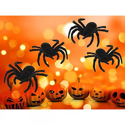 Zirnekļi Hellovīnam - 4 gab. dekorācijas