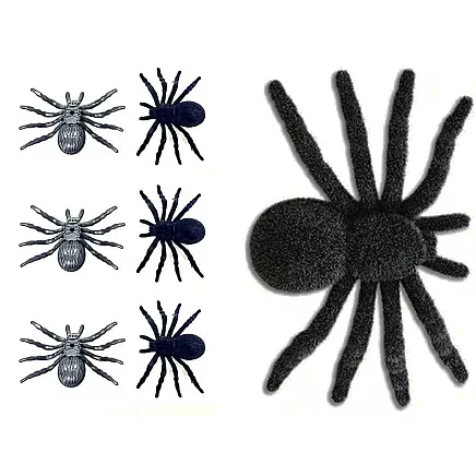 Zirnekļi Hellovīnam - 4 gab. dekorācijas