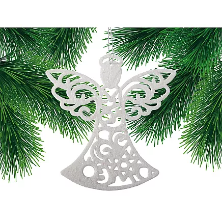 Ziemassvētku Eglīšu Rotājumi Dekors Eņģeļi, 3 gab.