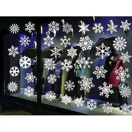 Christmas window stickers christmas trees