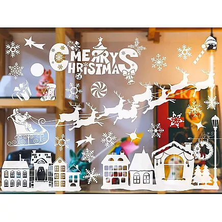 Christmas window stickers christmas mickey