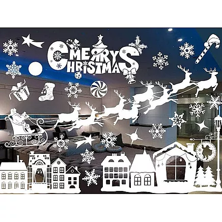 Christmas window stickers christmas mickey