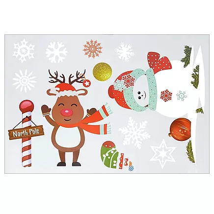 Christmas window stickers christmas trees