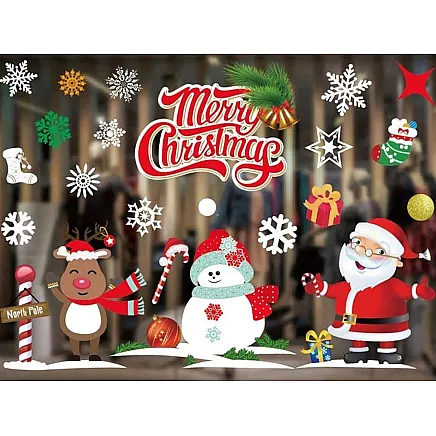 Christmas window stickers christmas trees