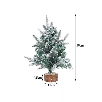 Artificial christmas tree snow small 50cm desk decoration