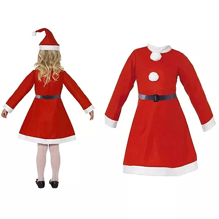 Santa claus costume for a girl hat