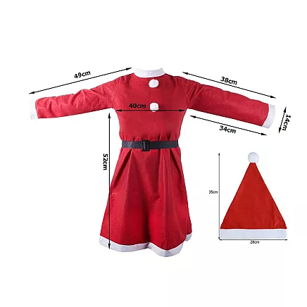 Santa claus costume for a girl hat