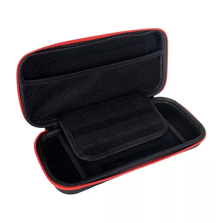 Aizsargmaciņš Nintendo Switch un Switch OLED konsolei ar nodalījumiem, melns