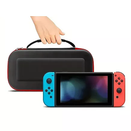 Aizsargmaciņš Nintendo Switch un Switch OLED konsolei ar nodalījumiem, melns
