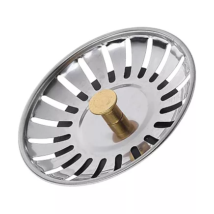 Metal sink stopper strainer large basket