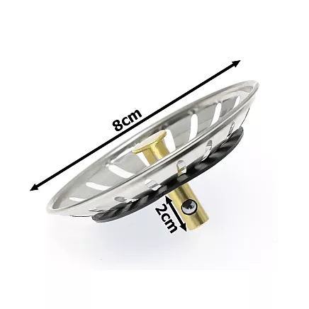 Metal sink stopper strainer large basket