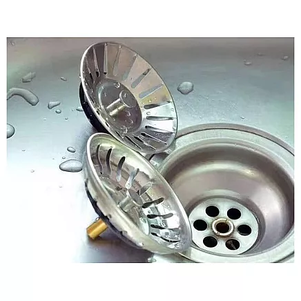 Metal sink stopper strainer large basket