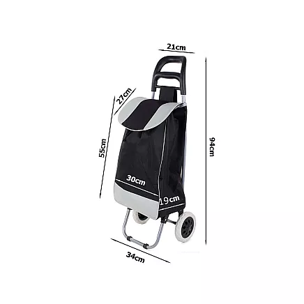Shopping trolley wheeled shopping bag solid