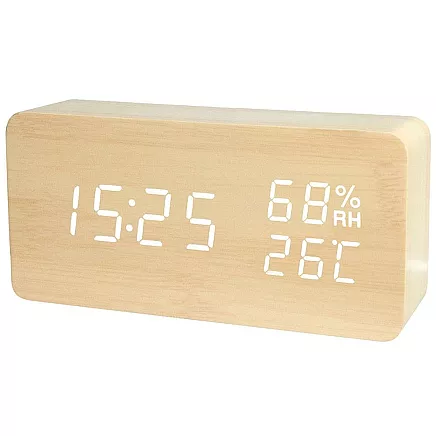 Electronic alarm clock thermometer hygrometer usb