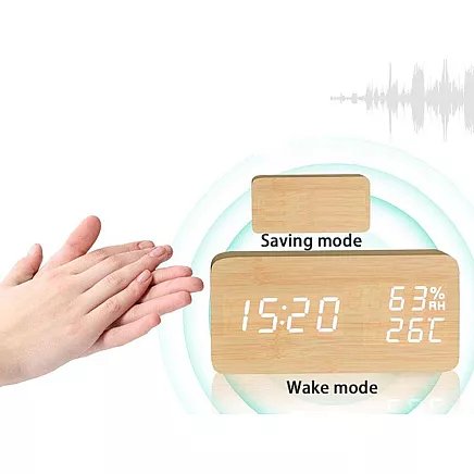 Electronic alarm clock thermometer hygrometer usb