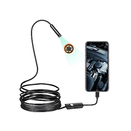 Endoscope inspection camera android pc usb 5m led