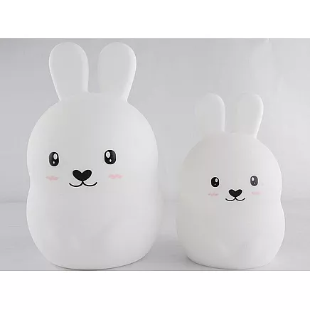 Bērnu Silikona Nakts LED RGB Gaismas Lampa ar Tālvadības Pulti, Trusis