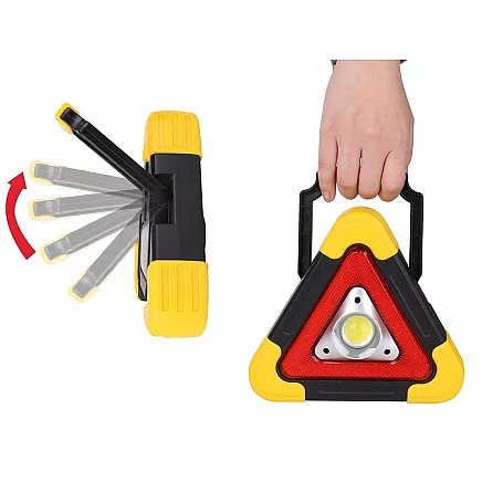 Warning triangle led torch power bank
