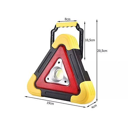 Warning triangle led torch power bank
