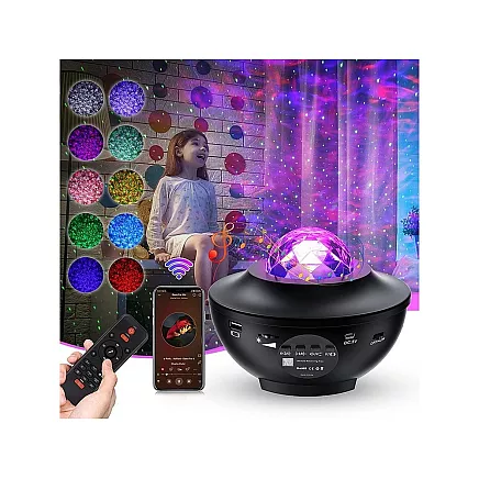 Star projector led night light rgb + remote control