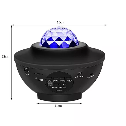 Star projector led night light rgb + remote control