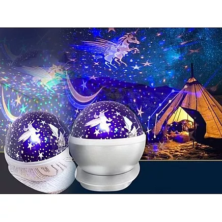 Star led rotating night light projector