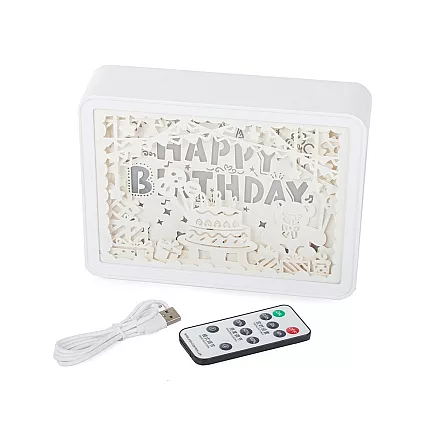 Bedside table lamp 3d colours rgb led remote control touch