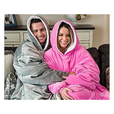 Warm sweatshirt oversize blanket xxl 2in1 thick fleece