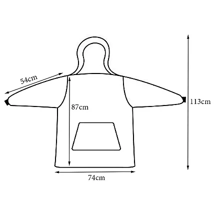 Warm sweatshirt oversize blanket xxl 2in1 thick fleece