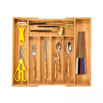 Drawer organizer for kitchen tables bambus 7 door 39cm l