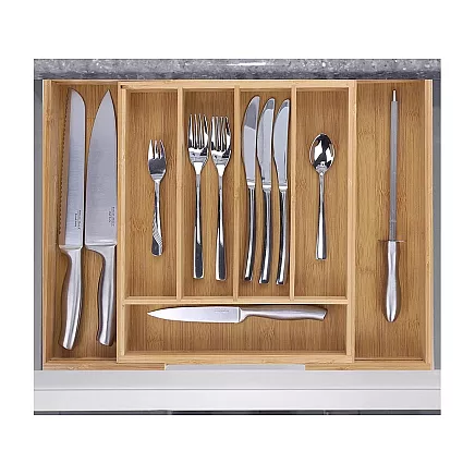 Drawer organizer for kitchen tables bambus 7 door 39cm l