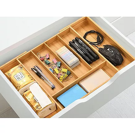 Drawer organizer for kitchen tables bambus 7 door 39cm l