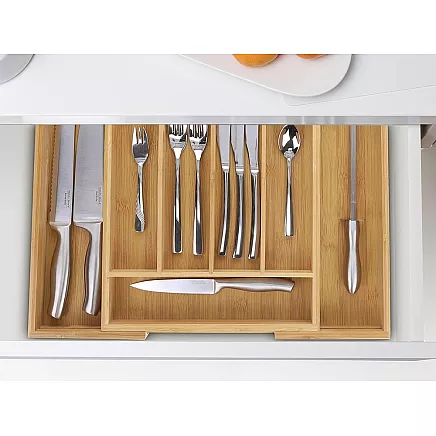 Drawer organizer for kitchen tables bambus 7 door 39cm l