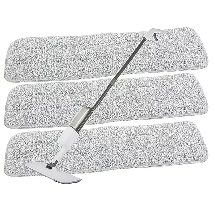 Flat mop with washer rotary solid spray 3x spare cartridges
