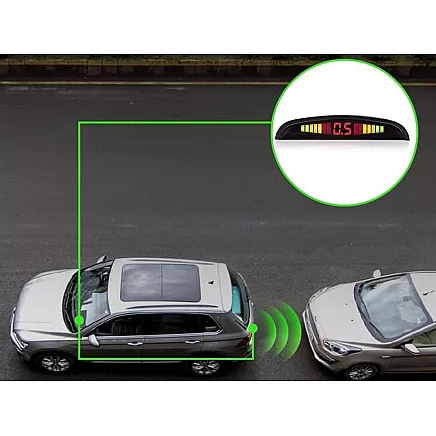 Rear rear parking sensors set 4x sensor lcd display