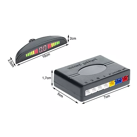 Rear rear parking sensors set 4x sensor lcd display