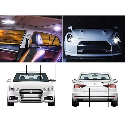 W5w t10 white cristalic led car light 2 pcs component