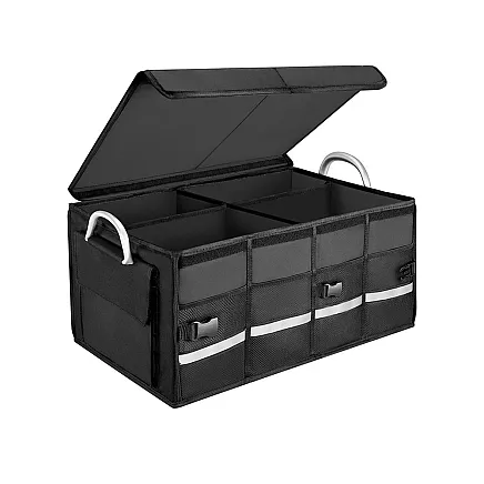 Saliekams auto bagāžnieka organizators ar vāku, 60L