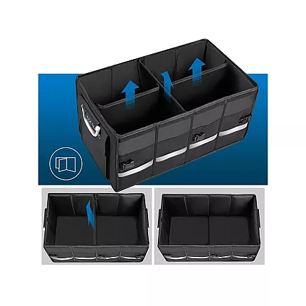 Saliekams auto bagāžnieka organizators ar vāku, 60L