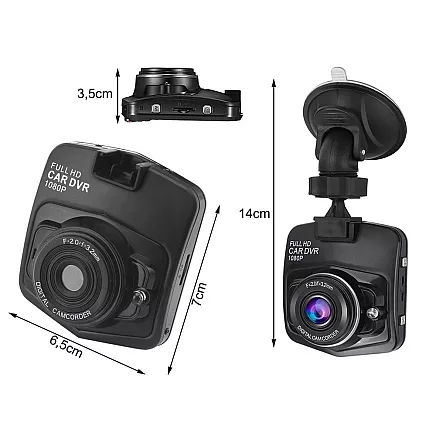 Full hd car camera with lcd display video driving recorder