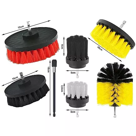 Set of polishing sponges for drill brushes cleaning pads 23 el.