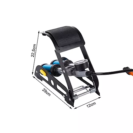 Car foot pump twin piston end caps bicycle auto for balls mattress