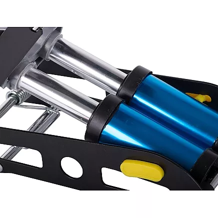 Car foot pump twin piston end caps bicycle auto for balls mattress