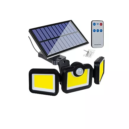 Solar lamp with twilight movement sensor 171 led separate panel garden