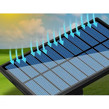 Solar lamp with twilight movement sensor 171 led separate panel garden