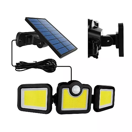Solar lamp with twilight movement sensor 171 led separate panel garden