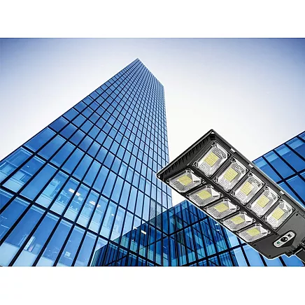 Solar led lamp motion sensor dusk remote control street lamp night light