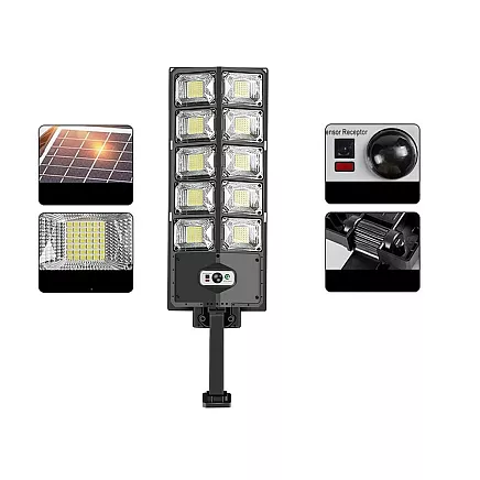 Solar led lamp motion sensor dusk remote control street lamp night light